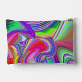 サマーレインボー、抽象芸術3Dレインボワート アクセサリーポーチ (裏面)