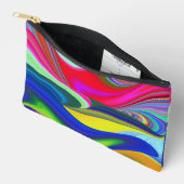 サマーレインボー、抽象芸術3Dレインボワート アクセサリーポーチ (見開き)