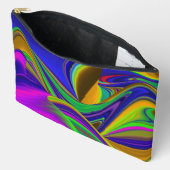 サマーレインボー、抽象芸術3Dレインボワート アクセサリーポーチ (見開き)