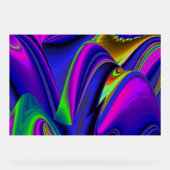 サマーレインボー、抽象芸術3Dレインボワート アクリルサイン (正面)