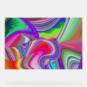 サマーレインボー、抽象芸術3Dレインボワート アクリルサイン (正面)