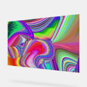 サマーレインボー、抽象芸術3Dレインボワート アクリルサイン (傾斜)