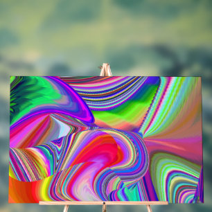 サマーレインボー、抽象芸術3Dレインボワート アクリルサイン