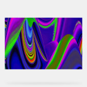 サマーレインボー、抽象芸術3Dレインボワート アクリルサイン (正面)