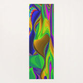 サマーレインボー、抽象芸術3Dレインボワート ヨガマット (裏面)