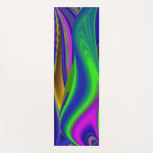 サマーレインボー、抽象芸術3Dレインボワート ヨガマット (正面)