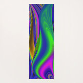 サマーレインボー、抽象芸術3Dレインボワート ヨガマット (裏面)