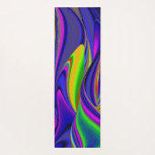 サマーレインボー、抽象芸術3Dレインボワート ヨガマット (裏面)