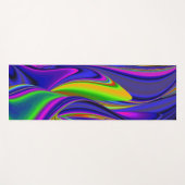 サマーレインボー、抽象芸術3Dレインボワート ヨガマット (正面(横))