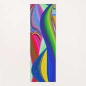サマーレインボー、抽象芸術3Dレインボワート ヨガマット (正面)