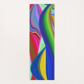 サマーレインボー、抽象芸術3Dレインボワート ヨガマット (裏面)