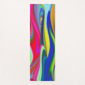 サマーレインボー、抽象芸術3Dレインボワート ヨガマット (正面)