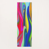サマーレインボー、抽象芸術3Dレインボワート ヨガマット (裏面)