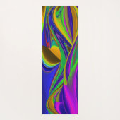 サマーレインボー、抽象芸術3Dレインボワート ヨガマット (裏面)