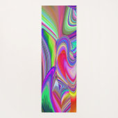 サマーレインボー、抽象芸術3Dレインボワート ヨガマット (裏面)