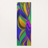 サマーレインボー、抽象芸術3Dレインボワート ヨガマット (裏面)
