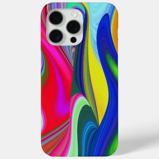サマーレインボー、抽象芸術3Dレインボワート Case-Mate iPhoneケース (裏面)