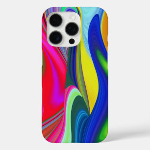 サマーレインボー、抽象芸術3Dレインボワート iPhone 16 PROケース