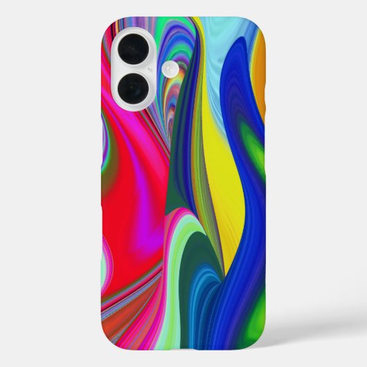 サマーレインボー、抽象芸術3Dレインボワート Case-Mate iPhoneケース (裏面)