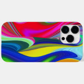サマーレインボー、抽象芸術3Dレインボワート Case-Mate iPhoneケース (裏面 (横))