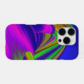 サマーレインボー、抽象芸術3Dレインボワート iPhoneケース (裏面横)