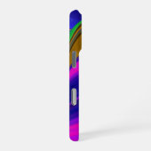 サマーレインボー、抽象芸術3Dレインボワート iPhoneケース (右側面)