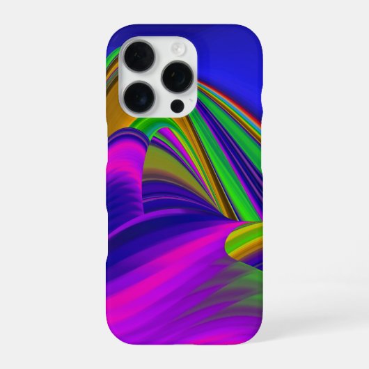 サマーレインボー、抽象芸術3Dレインボワート iPhoneケース (裏面)