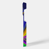 サマーレインボー、抽象芸術3Dレインボワート iPhoneケース (左側面)