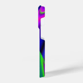 サマーレインボー、抽象芸術3Dレインボワート iPhoneケース (左側面)