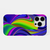 サマーレインボー、抽象芸術3Dレインボワート iPhoneケース (裏面横)
