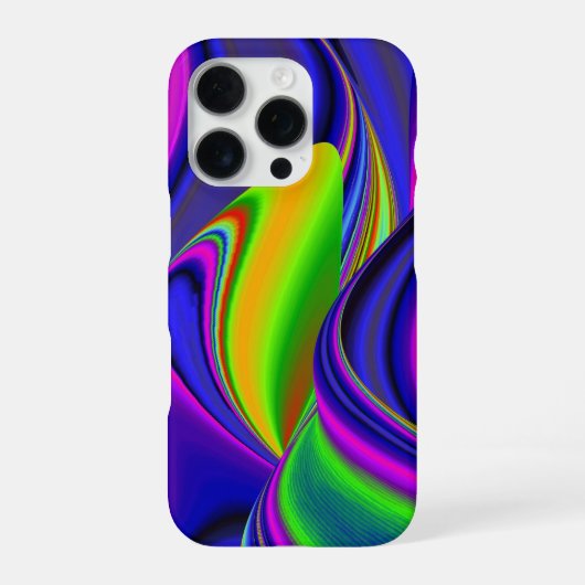 サマーレインボー、抽象芸術3Dレインボワート iPhoneケース (裏面)