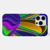 サマーレインボー、抽象芸術3Dレインボワート iPhoneケース (裏面横)