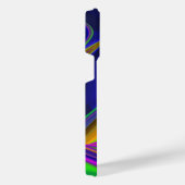 サマーレインボー、抽象芸術3Dレインボワート iPhoneケース (右側面)