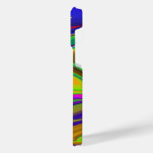 サマーレインボー、抽象芸術3Dレインボワート iPhoneケース (左側面)