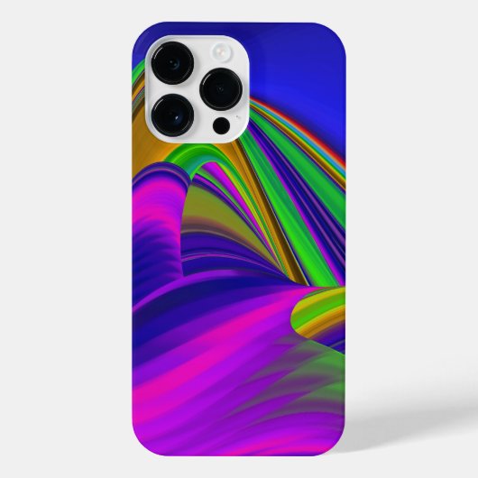 サマーレインボー、抽象芸術3Dレインボワート iPhoneケース (裏面)