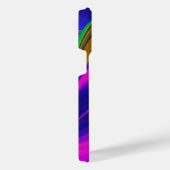 サマーレインボー、抽象芸術3Dレインボワート iPhoneケース (右側面)