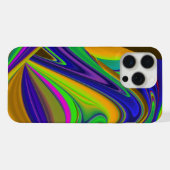サマーレインボー、抽象芸術3Dレインボワート iPhoneケース (裏面横)