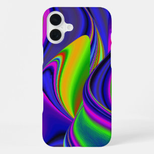 サマーレインボー、抽象芸術3Dレインボワート iPhone 16 PLUSケース