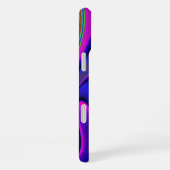 サマーレインボー、抽象芸術3Dレインボワート iPhoneケース (右側面)