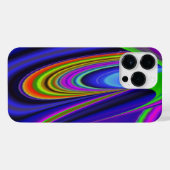 サマーレインボー、抽象芸術3Dレインボワート iPhoneケース (裏面横)