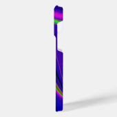 サマーレインボー、抽象芸術3Dレインボワート iPhoneケース (左側面)