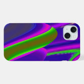 サマーレインボー、抽象芸術3Dレインボワート iPhoneケース (裏面横)