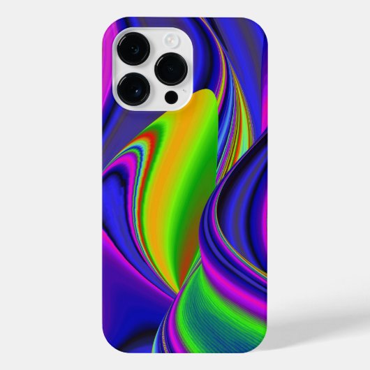 サマーレインボー、抽象芸術3Dレインボワート iPhoneケース (裏面)