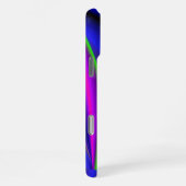 サマーレインボー、抽象芸術3Dレインボワート iPhoneケース (右側面)