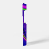 サマーレインボー、抽象芸術3Dレインボワート iPhoneケース (左側面)