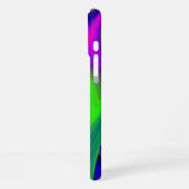 サマーレインボー、抽象芸術3Dレインボワート iPhoneケース (左側面)
