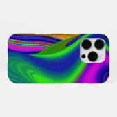 サマーレインボー、抽象芸術3Dレインボワート iPhoneケース (裏面横)