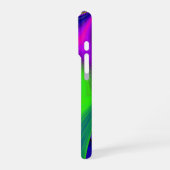 サマーレインボー、抽象芸術3Dレインボワート iPhoneケース (左側面)