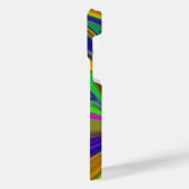 サマーレインボー、抽象芸術3Dレインボワート iPhoneケース (左側面)