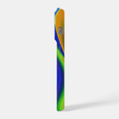 サマーレインボー、抽象芸術3Dレインボワート iPhoneケース (左側面)